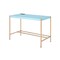 Homeroots 42" Baby Blue and Gold Writing Desk 491507 - alternate 6