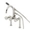 Kingston Brass 7" Center Deck-Mount Clawfoot Tub Faucet with Knurled Handle and Hand Shower, Polished Nickel AE8106RKX - alternate 1