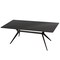 Homeroots 63" Black Sintered Stone and Steel Trestle Base Dining Table 543507 - alternate 1