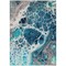 Homeroots 9' X 12' Teal Blue And Navy Blue Nautical Washable Indoor Outdoor Area Rug 581513 - alternate 7