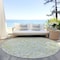 Homeroots 8' Artichoke Green And Fern Green Round Abstract Washable Indoor Outdoor Area Rug 588464 - alternate 8