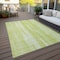 Homeroots 3' X 5' Artichoke Green And Ivory Botanical Leaves Washable Indoor Outdoor Area Rug 581954 - alternate 6