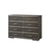 Homeroots 57" Gray Solid and Manufactured Wood Eight Drawer Double Dresser 490481 - alternate 5