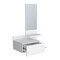 Homeroots 36" White Wood Wall Mounted Accent Cabinet With Drawer And Mirror 571402 - alternate 14