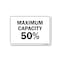 Signmission Public Safety, 10" Height, Decal, 14" x 10", Maximum Capacity 50%, Maximum Capacity 50% OS-NS-D-1014-25458 - alternate 1