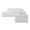 Homeroots White Italian Leather Reclining L Shaped Two Piece Corner Sectional 482253 - alternate 1