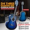 Pyle Pyle Beginner Acoustic Guitar Kit, 3/4 Size, Nylon String, Gig Bag, Strap, Extra Strings, Blue Burst PGACLS82BLU - alternate 11