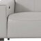 Homeroots 136" Light Gray Top Grain Leather Reclining Metal USB Sofa 720315 - alternate 9