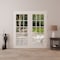 Vdomdoors Front Exterior Prehung Metal-Plastic Double Doors Clear Glass / MANUX 8151 White Silk / Office Comm MANUX8151DEXD-WS-W72xH80-LH-I - alternate 4
