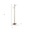 Homeroots 70" Brass Two Light Tree Floor Lamp With White Frosted Glass Globe Shade 523543 - alternate 8