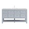 James Martin Vanities Breckenridge 60 in. Single Vanity, Serenity Blue, w/ 3 CM Ethereal Noctis Quartz Top 330-V60S-SRB-3ENC - alternate 1