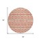 Homeroots 8' Salmon And Ivory Round Geometric Washable Indoor Outdoor Area Rug 613803 - alternate 6