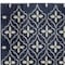 Homeroots 8' Ivory And Navy Blue Geometric Indoor Outdoor Runner Rug 572794 - alternate 9