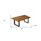 Homeroots 68" Brown And Black Solid Wood Sled Base Dining Table 379788 - alternate 5