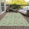 Homeroots 5' X 8' Green And Ivory Geometric Washable Indoor Outdoor Area Rug 583343 - alternate 9