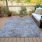 Homeroots 5' X 8' Blue And Taupe Abstract Washable Indoor Outdoor Area Rug 630526 - alternate 8