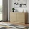 Homeroots 47in Oak Solid Wood Console Accent Cabinet With Six Drawers 712213 - alternate 4