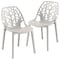 Leisuremod Modern Cornelia Dining Chair, Solid Grey, 2PK C18SGR2 - alternate 1