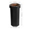 Happimess Fleur 25-Gallon Disposable Corrugated Cardboard Event Trash Can, Recycling Bin, Charcoal Black, 2PK HPM1300D-SET2 - alternate 6