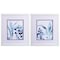 Homeroots Set of Two Blue Flower Framed Art, 2PK 476034 - alternate 1