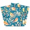 Homeroots 8" x 8" Blue And Yellow Vinyl Arabesque Peel And Stick Removable Tiles 571218 - alternate 1