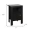 Homeroots 24" Black Wood Nightstand 332733 - alternate 4