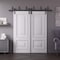 Sartodoors Sliding Closet Barn Bypass Doors 64x80 inches White Solid Core Modern Interior ROYAL9822BBB-EMAL-64 - alternate 1