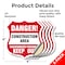 Signmission Construction Area Shield Sign Danger! Un, 4 inch X 4 inch, Vinyl Decal, 5PK SHI-D-5PACK-4-373 - alternate 5