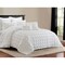 Homeroots White King Polyester 180 Thread Count Washable Duvet Cover Set 529031 - alternate 9
