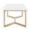 Homeroots 63" White and Natural Wood Frame Base Dining Table 654239 - alternate 11