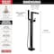 Delta Ara Single Handle Floor Mount Channel Spout Tub Filler Trim with Hand Shower T4768-BLFL - alternate 7