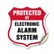 Signmission Security Alarm Shield Sign Protected By, 12 Inch X 12 Inch, Vinyl Decal SHI-D-12-460 - alternate 1