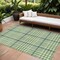 Homeroots 9' X 12' Green And Ivory Plaid Washable Indoor Outdoor Area Rug 601474 - alternate 1