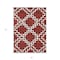 Homeroots 8' X 10' Brick Red And Ivory Geometric Washable Indoor Outdoor Area Rug 593741 - alternate 7
