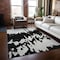 Homeroots 5' X 8' Black And Ivory Abstract Washable Indoor Outdoor Area Rug 613615 - alternate 7