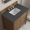 James Martin Vanities Brittany 36" Single Vanity, Pecan w/ 3 CM Parisien Bleu Silestone Top 655-V36-PCN-3PBL - alternate 8