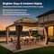 Sunjoy 14x12 Kingston PC Top Rectangular Gazebo Brown A10204386200 - alternate 11