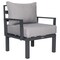 Leisuremod Chelsea 7-Piece Patio Sectional And Coffee Table Set Black Aluminum With Cushions, Light Grey CSTBL-7LGR - alternate 10
