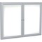 Ghent 2-Door Enclosed Whiteboard 36"x60", Aluminum Frame, Satin PA23660M-M1 - alternate 1