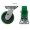 Hyw Products Heavy Duty Caster 5in Green Polyurethane on Cast Iron Wheel, Swivel 40-50S-A1-PC(G) - alternate 3