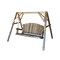 Homeroots 87" Natural Solid Wood Swing Chair 370276 - alternate 4
