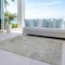 Homeroots 8' X 10' Beige Gray And Green Floral Washable Indoor Outdoor Area Rug 604063 - alternate 8