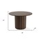 Homeroots 46" Brown Wood Pedestal Base Round Top Dining Table 720937 - alternate 6