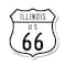 Signmission Illinois Route Marker Shield Sign Us 66, 6 Inch X 6 Inch, Plastic Sign SHI-P-6-382 - alternate 1