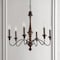 Jonathan Y Oakley 25" 6-Light Midcentury Farmhouse Iron LED Chandelier, Wood Finished/Oil Rubbed Bronze JYL1320A - alternate 9