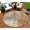 Homeroots 8' Copper Ivory And Brown Round Abstract Washable Indoor Outdoor Area Rug 603619 - alternate 1