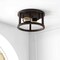 Jonathan Y Atelier 12.75" 2-Light Iron Rustic Industrial LED Flush Mount, Brown JYL7516A - alternate 9