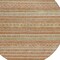 Homeroots 8' Terra Cotta And Rust Round Striped Washable Indoor Outdoor Area Rug 615388 - alternate 6