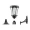 Gama Sonic Victorian Bulb Solar Light w/Motion Sensor, Wall/Pier/3 in. Fitter Mounts, Black 94BS50033 - alternate 6