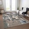 Homeroots 3' X 5' Taupe Gray And Beige Abstract Washable Indoor Outdoor Area Rug 599598 - alternate 4